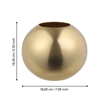 Vaza decorativa aluminiu ABUCAY, alama, 421049 - 1