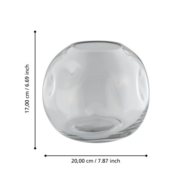 Vaza decorativa sticla MAROSAVA, transparent, 421241 - 1