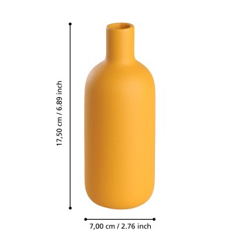 Vaza decorativa ceramica ANJABE, galben, 421254 - 1