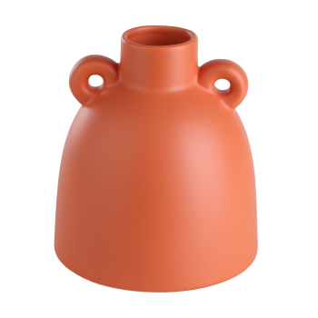 Vaza decorativa ceramica ANJABE, maro ruginiu, 421247