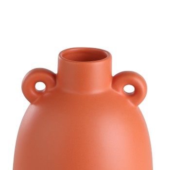 Vaza decorativa ceramica ANJABE, maro ruginiu, 421247 - 1
