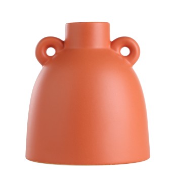 Vaza decorativa ceramica ANJABE, maro ruginiu, 421247 - 1