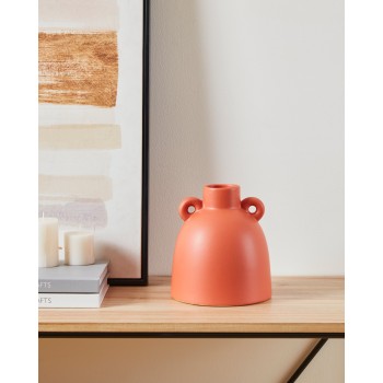 Vaza decorativa ceramica ANJABE, maro ruginiu, 421247 - 1