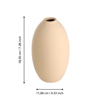Vaza decorativa ceramica ANJABE, bej, 421251 - 1
