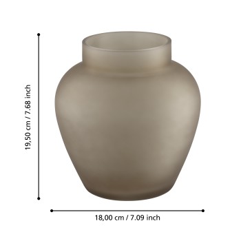 Vaza decorativa sticla ASINDRO, maro, 421205 - 1