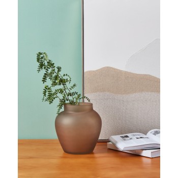 Vaza decorativa sticla ASINDRO, maro, 421205 - 1