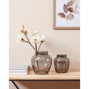 Vaza decorativa sticla ASINDRO, gri, 421207 - 1