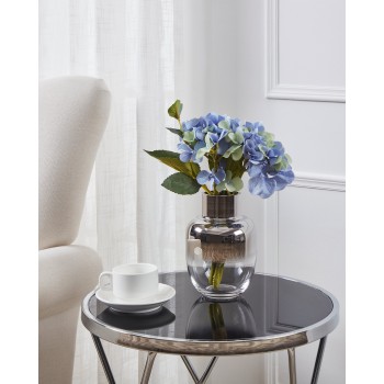 Vaza decorativa sticla SIRANANA, transparent argintiu, 421236 - 1