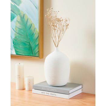 Vaza decorativa ceramica MITANE, alb, 421263 - 1