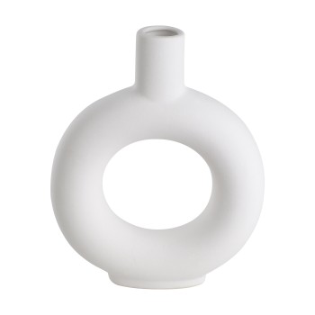 Vaza decorativa ceramica FIHETY, alb, 421246 - 1