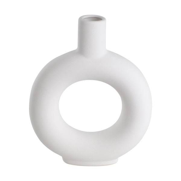 Vaza decorativa ceramica FIHETY, alb, 421246 - 1