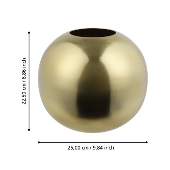 Vaza decorativa aluminiu ABUCAY, alama matisata, 421048 - 1