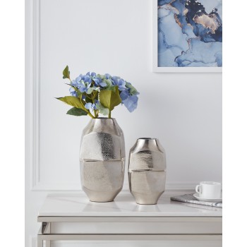 Vaza decorativa aluminiu ABUCAY, nichel, 421041 - 1
