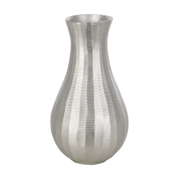 Vaza decorativa aluminiu ABUCAY, nichel, 421043