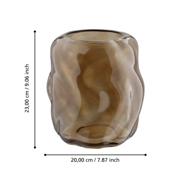 Vaza decorativa sticla MAROSAVA, maro, 421238 - 1