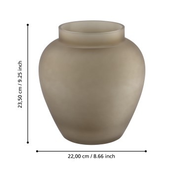 Vaza decorativa sticla ASINDRO, maro, 421208 - 1