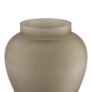 Vaza decorativa sticla ASINDRO, maro, 421208 - 1