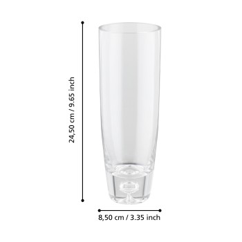 Vaza decorativa sticla SANDRAKA, transparent, 421237 - 1