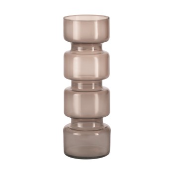 Vaza decorativa sticla DELNITE, maro/transparent, 421078 - 1