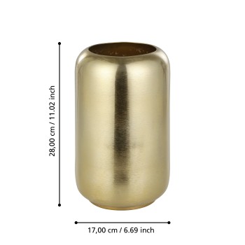 Vaza decorativa aluminiu ABUCAY, alama matisata, 421046 - 1