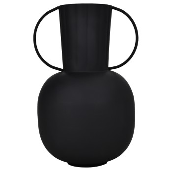 Vaza decorativa otel MIOUSKI, negru, 421067 - 1