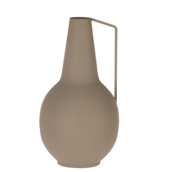 Vaza decorativa din metal MIOUSKI, nisipiu, 421141 - 1