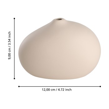 Vaza decorativa ceramica DARAINA, roz, 421262 - 1