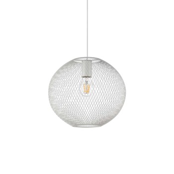 Pendul IDEAL LUX NET D29 328102, montatura si abajur finisaj alb
