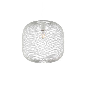 Pendul IDEAL LUX NET D34 328133, montatura si abajur finisaj alb