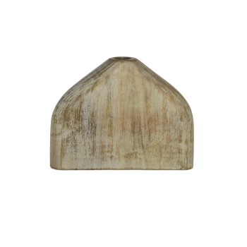 Vaza decorativa lemn MELOBODY, alb/gri, 421276 - 1