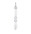 Pendul IDEAL LUX LUMIERE-3 314174, LED 39W, finisaj negru, abajur sticla alba