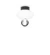 Plafoniera IDEAL LUX LUMIERE-2 314228, LED 18W, finisaj negru, abajur sticla alba