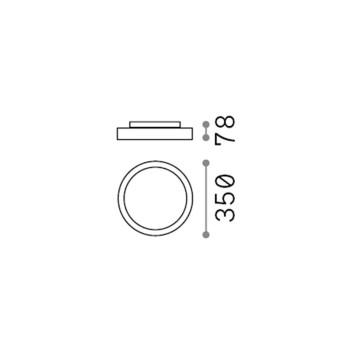 Plafoniera IDEAL LUX FLY 306582, D35, LED 18W, 4000K, finisaj negru