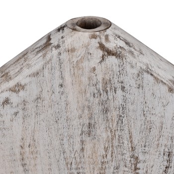 Vaza decorativa lemn MELOBODY, alb/gri, 421277 - 2