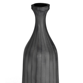Vaza decorativa aluminiu FANAMBANA, gri inchis, 421283 - 1