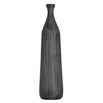 Vaza decorativa aluminiu FANAMBANA, gri inchis, 421284 - 2