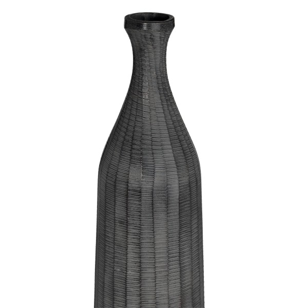 Vaza decorativa aluminiu FANAMBANA, gri inchis, 421284 - 2
