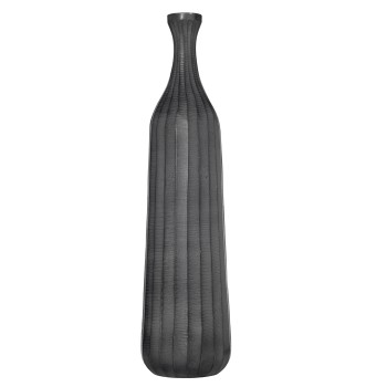 Vaza decorativa aluminiu FANAMBANA, gri inchis, 421285 - 1