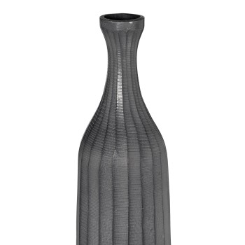Vaza decorativa aluminiu FANAMBANA, gri inchis, 421285 - 1