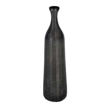 Vaza decorativa aluminiu FANAMBANA, gri inchis, 421285 - 1