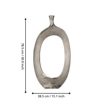 Vaza decorativa aluminiu ANKAREFO, nichel, 421311 - 1