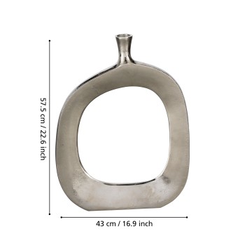 Vaza decorativa aluminiu ANKAREFO, nichel, 421312 - 1