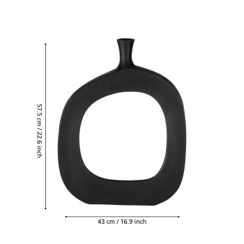 Vaza decorativa aluminiu ANKAREFO, negru, 421314 - 1