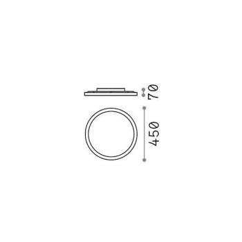 Plafoniera IDEAL LUX FLY 270296, D45, LED 26W, 4000K, finisaj alb