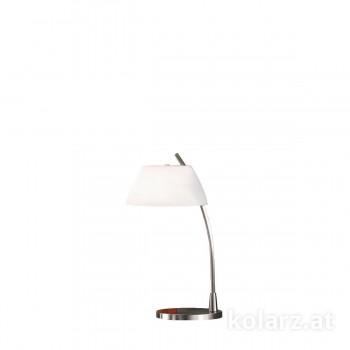 Lampa de birou Malmo - Kolarz, placat nickel, sticla alba - 2