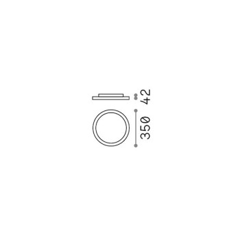 Plafoniera IDEAL LUX FLY SLIM 306643, D35, LED 18W, 3000K, finisaj alb