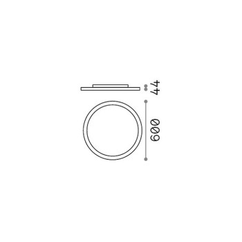 Plafoniera IDEAL LUX FLY SLIM 306674, D60, LED 53W, 4000K, finisaj alb