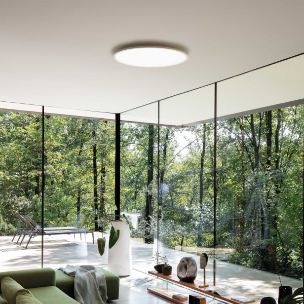 Plafoniera IDEAL LUX FLY SLIM 306681, D90, LED 65W, 3000K, finisaj alb