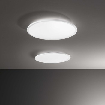 Plafoniera IDEAL LUX FLY SLIM 306681, D90, LED 65W, 3000K, finisaj alb