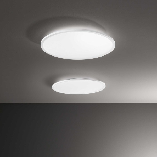 Plafoniera IDEAL LUX FLY SLIM 306698, D90, LED 65W, 4000K, finisaj alb